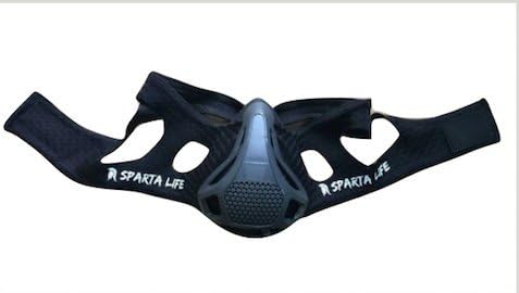 Training Mask by Sparta Life, Workout Training Mask, 4 Level Air Flow Regulator, Exercise, Breathing Mask, High Altitude Elevation, Running Mask, Endurance, Running, Biking, Fitness (Medium)