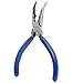 Whizzotech Bent Long Nose Pliers Chromium Vanadium Steel Curved 45 Degree 5 Inch
