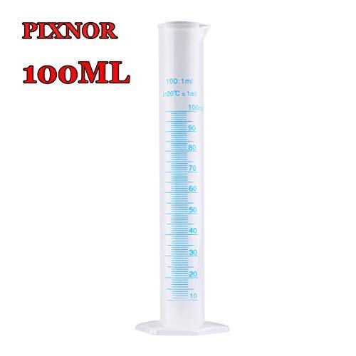 Pixnor 100ml Transparent Plastic Graduated Cylinder - Thumbnail 5
