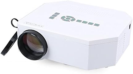 COOQI Projector, UC30 HD Mini Portable Projector with Multimedia Home Cinema Theater LCD Interface White