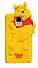 Yellow i9600 S5 3D Lovely Disney Series Style Soft Silicone Cover Case for Samsung Galaxy S5 i9600 SV S V (Winnie the Pooh)