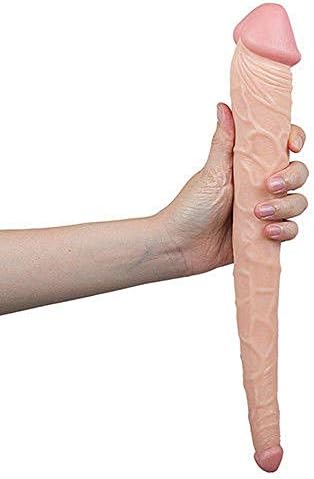 LDJB 14.17'' Extra Long Personal Body Massager Double Ended Headed Lifelike D¨«-ld-o Massage Wand Box Package