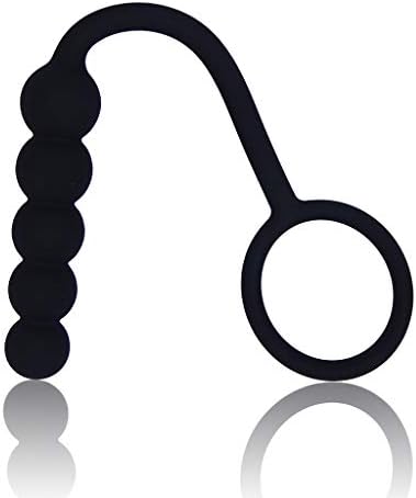 Rainly Black Silicone Pull Beads Bu-tt Ma-ssager T-oy for Women & Men