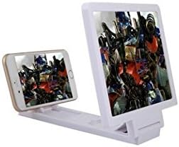 Mobile Phone Screen Magnifier 3D HD Movie Stand Holder Foldable Glass Amplifier Video for iPhone 7/7 Plus/6/6s/6 Plus/6s Plus (White)