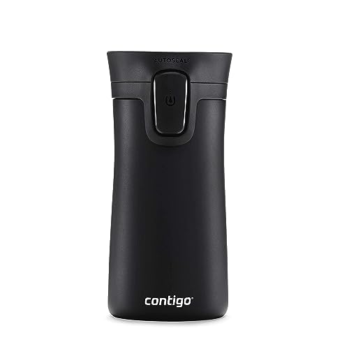 Contigo Pinnacle Vacuum-Insulated Stainless Steel Travel Mug with Spill-Proof Lid, Reusable Coffee Cup or Water Bottle with Leak-Proof Lid, Keeps Drinks Hot or Cold for Hours, 10oz Black