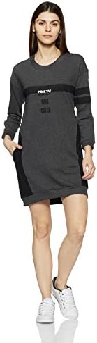 Sugr by Unlimited Women's Body Con Cotton Knee Long Dress