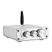 Nobsound G3 2 Channel Bluetooth 5.0 Amplifier , Class D Stereo Audio Amplifier , Mini Home Theater Power Amp , Digital Power Amplifier Receiver , 100W , Treble & Bass Control (Silver)thumb 1