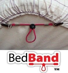 The Original Bed Band – Sheet that supports Adjustable Fastener/Holder/Strap/Suspender/Gripper. A Patent Pending.