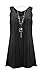 Womens Plus Size Necklace Ladies Tunic Sleeveless V Neck Tops Plus Size UK 10-24
