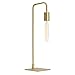 Brass Modern Table Lamp Light - Dimmable, Plugin, Edison Vintage Bulb Included, Metal Finish, Hoyt Collection by Brooklyn Bulb Co, ETL Listed