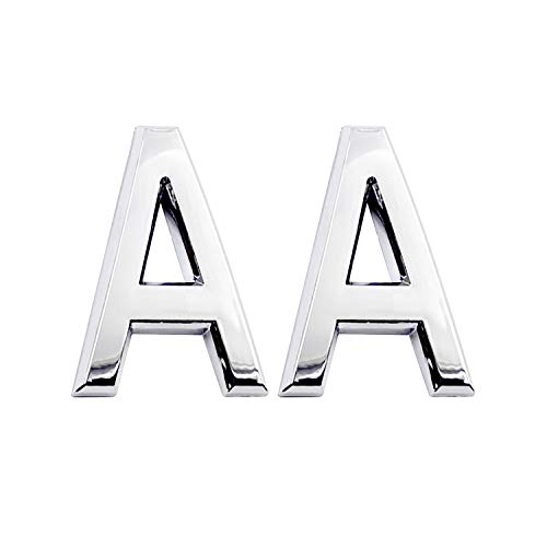 2.75 Inch Adhesive House Numbers, Mailbox Numbers, Street Door Numbers, Self-Stick Address Signs for Apartments, Double Silver Letter A - Thumbnail 4
