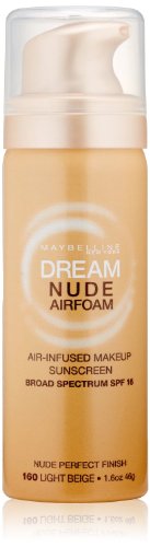 Maybelline New York Dream Nude Airfoam Foundation, Light Beige, 1.6 Ounce (Pack of 2)