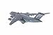 Boeing C-17 Globemaster Pullback Plane, Gray - Daron TM9020 - Diecast Model Military Vehicle