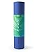 Yoga Mat - Eco Friendly, Nonslip for Hot Yoga; Travels Easily in Your Yoga Bag; Comes with Yoga Mat Strap Carrier; Best Thick, Organic Mat for Exercise, Pilates and Yoga;-DarkBlue/LtBlue