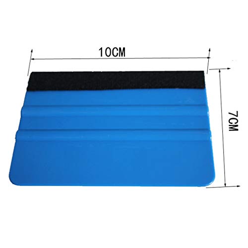 CMrtew Squeegee Car Film Tool Vinyl Blue Plastic Scraper Squeegee with Soft Felt Edge Window Glass Decal Applicator Car Styling (3Pcs)