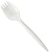 Boardwalk SPORK Mediumweight Polypropylene Cutlery, Spork, White (Case of 1000)