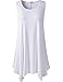 LARACE Womens Plus Size Tank Tops Summer Sleeveless Shirts Casual Loose Tunic Blouses(White 1X)
