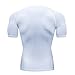 Holure Men's Workout Fitted Athletic Shirt Compression Short Sleeve Shirts White L