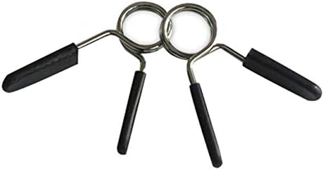 YIHANK 2Pcs 25mm Barbell Gym Weight Bar Dumbbell Lock Clamp Spring Collar Clips Black