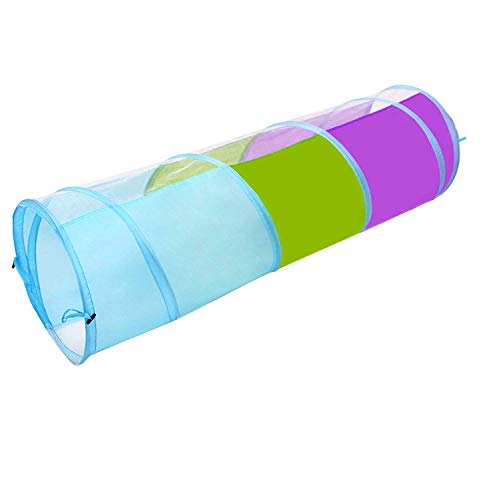 WERSHOW Pop up Play Tunnel Tube - Play Tents Crawling Games Toy Indoor and Outdoor For Kids Babies Toddlers(Grenadine)