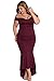 Astylish Womens Evening Dress Off Shoulder Flouncing Mermaid Formal Prom Gowns Medium Wine