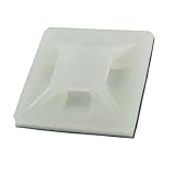 White Self Adhesive Cable Tie Mount Base Holder 100 Pcs