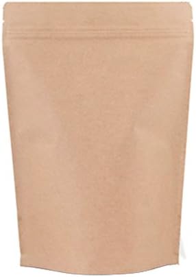 Premium Kraft Stand Up Airtight Zipper Foil Lined Pouch Bags FDA and USDA compliant for Food Coffee Herb Powder Storage 2 oz (25)