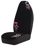 Hearts Universal Bucket Seat Cover-Black
