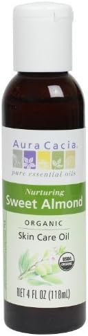 Aura Cacia Organic Skin Care Oil, Nurturing Sweet Almond, 4 Fluid Ounce by Aura Cacia