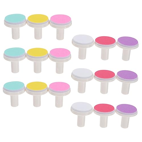 HANABASS 18Pcs Nail Trimmer Replacement Heads Safe Nail Grinding Pads for Electric Nail Trimmers Durable and Easy to Install Compatible with Standard Electric Nail Care Tools