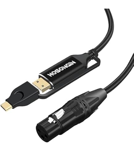6ft Gold-Plated USB Cable For Blue Snowball ICE Mic & Shure X2u XLR To USB Adapter