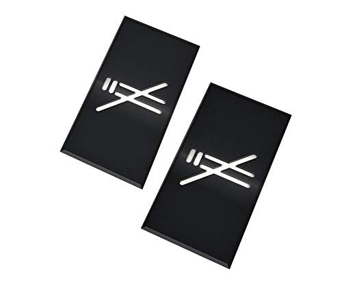 DOJA Barcelona | No Smoking Sign | Pack 2 | No Smoking Sign | Black | 180x100x5mm | Acrylic | No Smoking Signs | No Smoking Signs | No Smoking Signs for Bathroom, Office