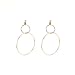 Gudukt Double Link Earrings Simple Double Circle Ring Drop Earrings Double Ring Dangle Earrings for Women