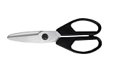 MOJO-HOME Ceramic Scissors Kitchen Utility Office Classroom Cooking Scissors Shears - White Blade/Black Handle