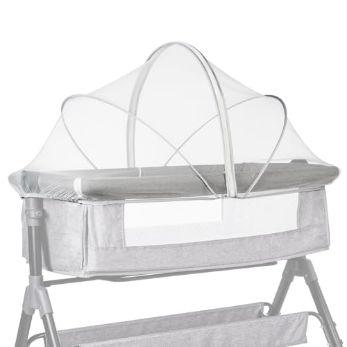 Liemuao Universal Mosquito Net for Infant Cribs, with Zip, Fine Mesh Fabric Baby Bed Tent for Indoor and Outdoor (White, 55x100cm)