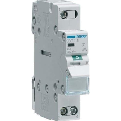 Hager SBT116 Ausschalter, Plastic, grau