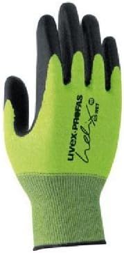 Uvex Ruvex-C500Foam_10 Protective Gloves, Green-Black, Size 10, One pair