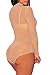 Dearlovers Mesh See Through Mock Neck Bodysuit Medium Nude