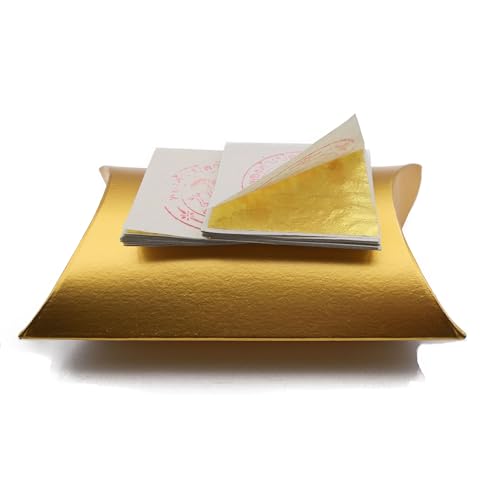 Generic 24K (999/1000) Genuine Gold Leaf Sheets, 1.57