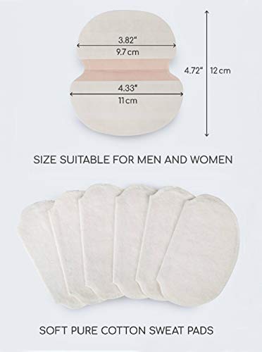 UNDERARM SWEAT PADS. Keep Your Armpits Fresh All Day and Fight Excessive Sweating. Disposable Individually Packed Pairs of Cotton Pads Safe on Every Fabric and Skin.(64pcs./32pairs Pack)