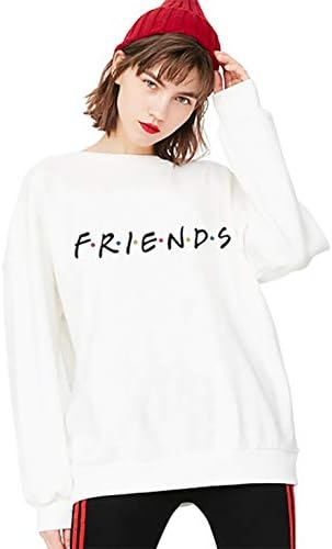 Hoodie Cotton Logo TV Graphic Sweatshirt BFF Round Neck Friendship for Woman Girl Letters