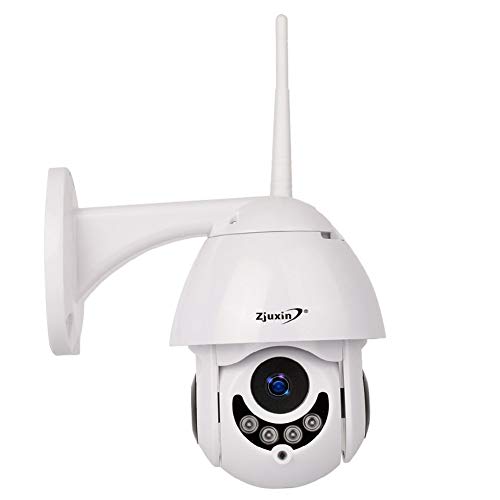 Wireless Security IP Camera, PTZ Camera Outdoor WiFi 1080P HD, Zjuxin Wireless Surveillance CCTV Camera, Waterproof IR Night Vision Two-Way Audio with Pre-Installed 32G Micro SD Card