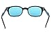 Pacific Coast Original KD's Biker Sunglasses (Black Frame/Turquoise Lens)
