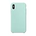 SURPHY Designed for iPhone Xs Case and for iPhone X Case with Microfiber Lining, Thickened Liquid Silicone Phone Case for iPhone X XS 5.8 inches, Mint Green
