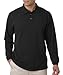 UltraClub® Adult Long-Sleeve Classic Piqué Polo (Black) (Large)