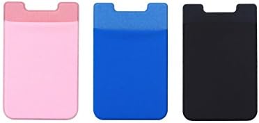 Crawl Premium Elastic Material Adhesive Credit Card Holder / Stretch Stick On Credit card Organizer - iPhone Card Holder - Adhesive Cell Phone Organizer for All Smartphones (3-pack)