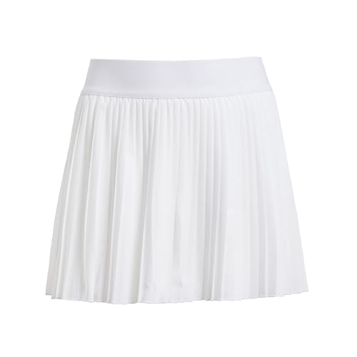 Adidas Girl's Club Tennis Pleated Skirt, White, X-Large