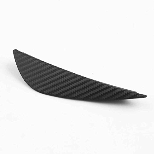 EgalBest 13.5x4CM 4PCS Rubber Lightweight Car Fiber Style Body Spoiler Front Bumper Splitter Trim Tip Kit Set - Thumbnail 4
