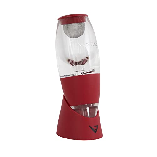 Vinturi Duo Lovers Set 2 Aeratori Da Vino - Plastica - Per Vino Rosso E Bianco Con Supporti Antigoccia
