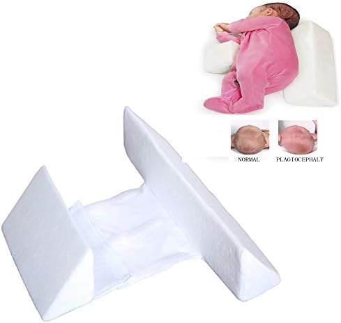XYTMY Baby Side Sleep Pillow, Shaped and Washable Nursing Pillow for Toddlers, Anti-Polarity Head Pillow, Anti-Spitting Milk (White)